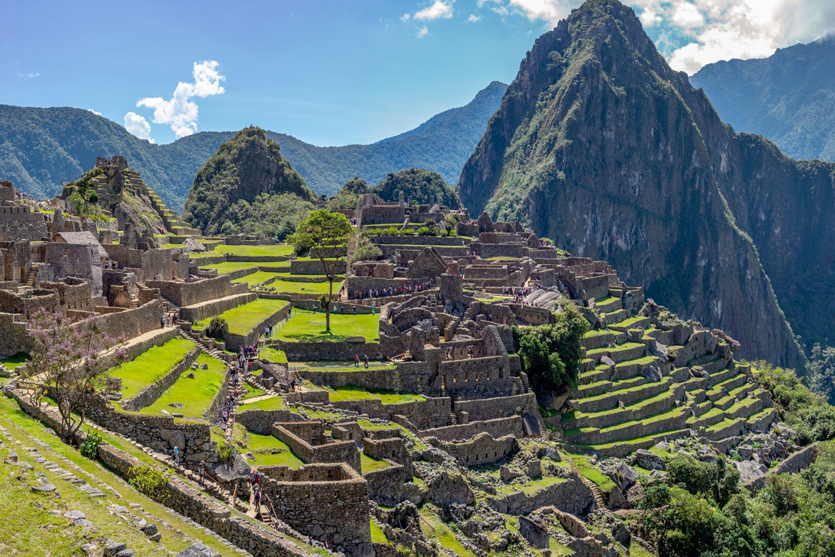 Vue arienne Machu Picchu au Pérou