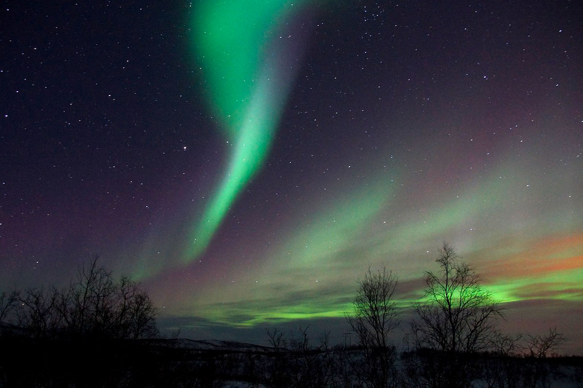 aurore boreale en Laponie