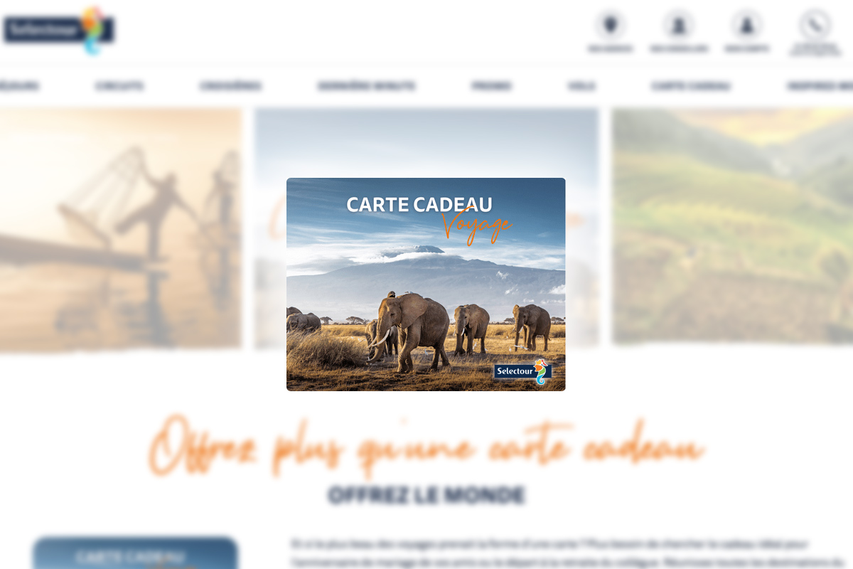 Carte cadeau voyage Selectour : une idée cadeau facile pour ne pas se tromper
